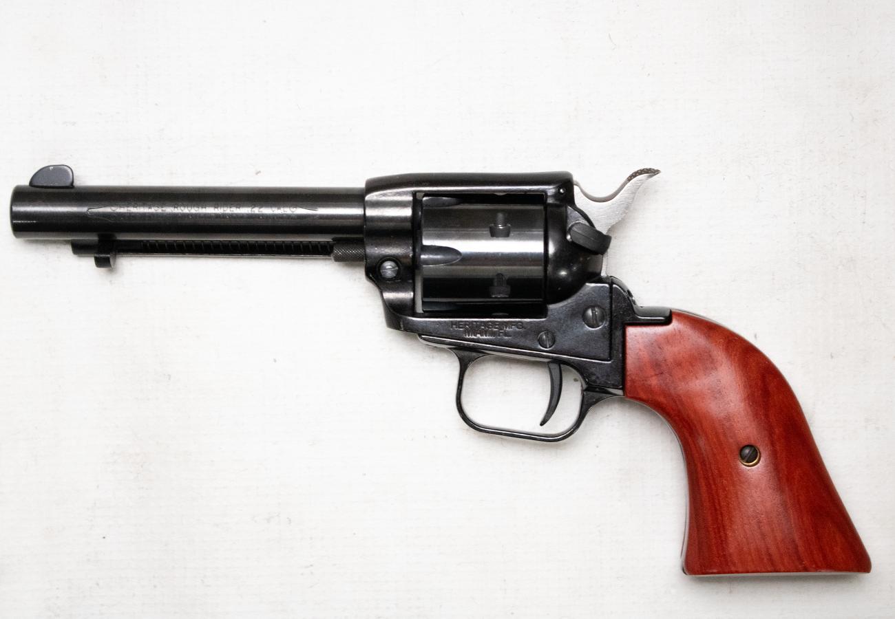 HERITAGE Rough Rider 22LR Police Trade-In Single-Action Revolver with Wood Grips